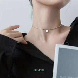 Dây chuyền bạc tag Lucky D6861 Le'mare Jewelry LMJ
