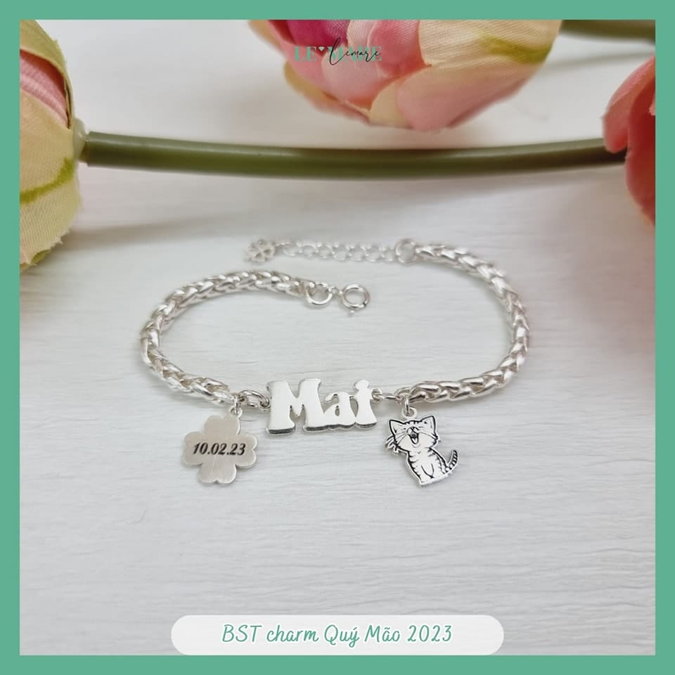 BST quà tặng Lắc Bạc cho bé tuổi Mèo Le'mare Jewelry LMJ