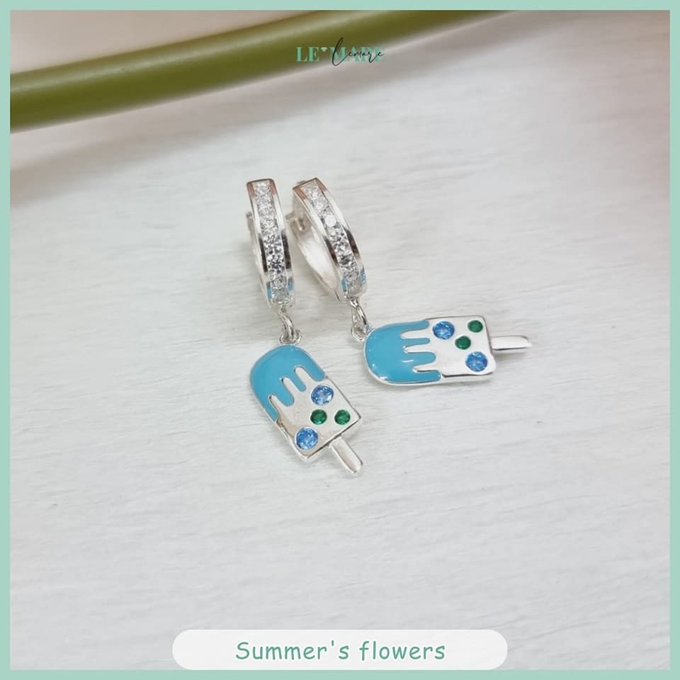 BST Khuyên tai Bạc cho bé yêu - Niềm vui rực rỡ Le'mare Jewelry LMJ