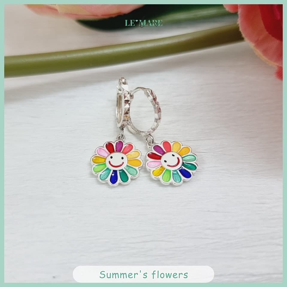 BST Khuyên tai Bạc cho bé yêu - Niềm vui rực rỡ Le'mare Jewelry LMJ