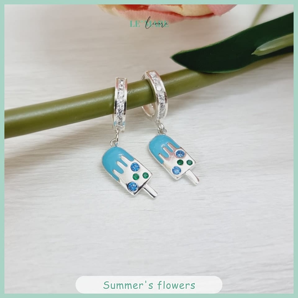 BST Khuyên tai Bạc cho bé yêu - Niềm vui rực rỡ Le'mare Jewelry LMJ