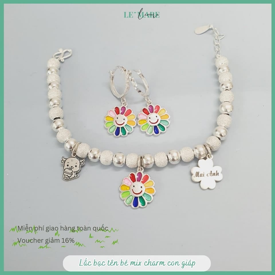 BST Lắc theo tên bé yêu, món quà lưu dấu yêu thương của cha mẹ Le'mare Jewelry LMJ