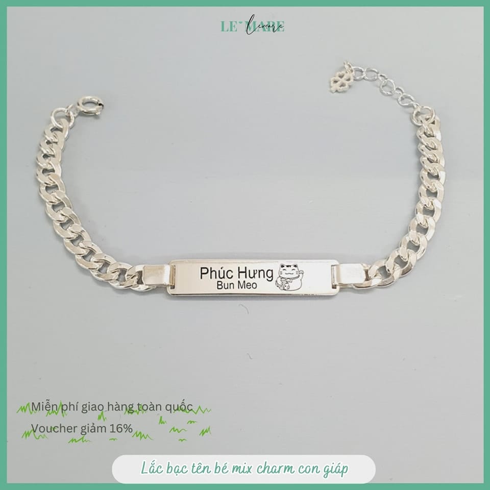BST Lắc theo tên bé yêu, món quà lưu dấu yêu thương của cha mẹ Le'mare Jewelry LMJ