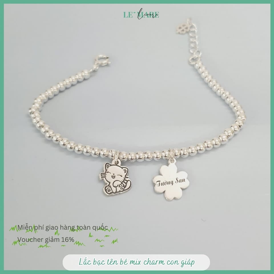 BST Lắc theo tên bé yêu, món quà lưu dấu yêu thương của cha mẹ Le'mare Jewelry LMJ