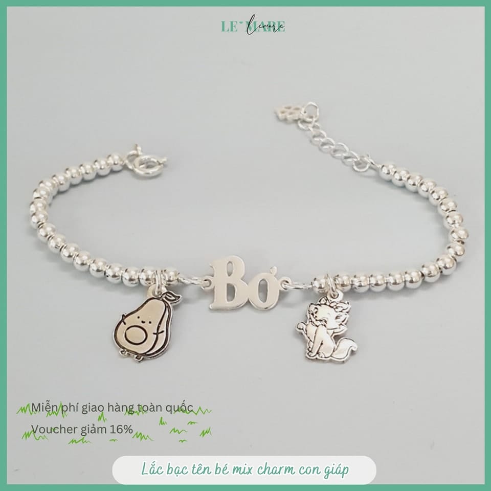 BST Lắc theo tên bé yêu, món quà lưu dấu yêu thương của cha mẹ Le'mare Jewelry LMJ