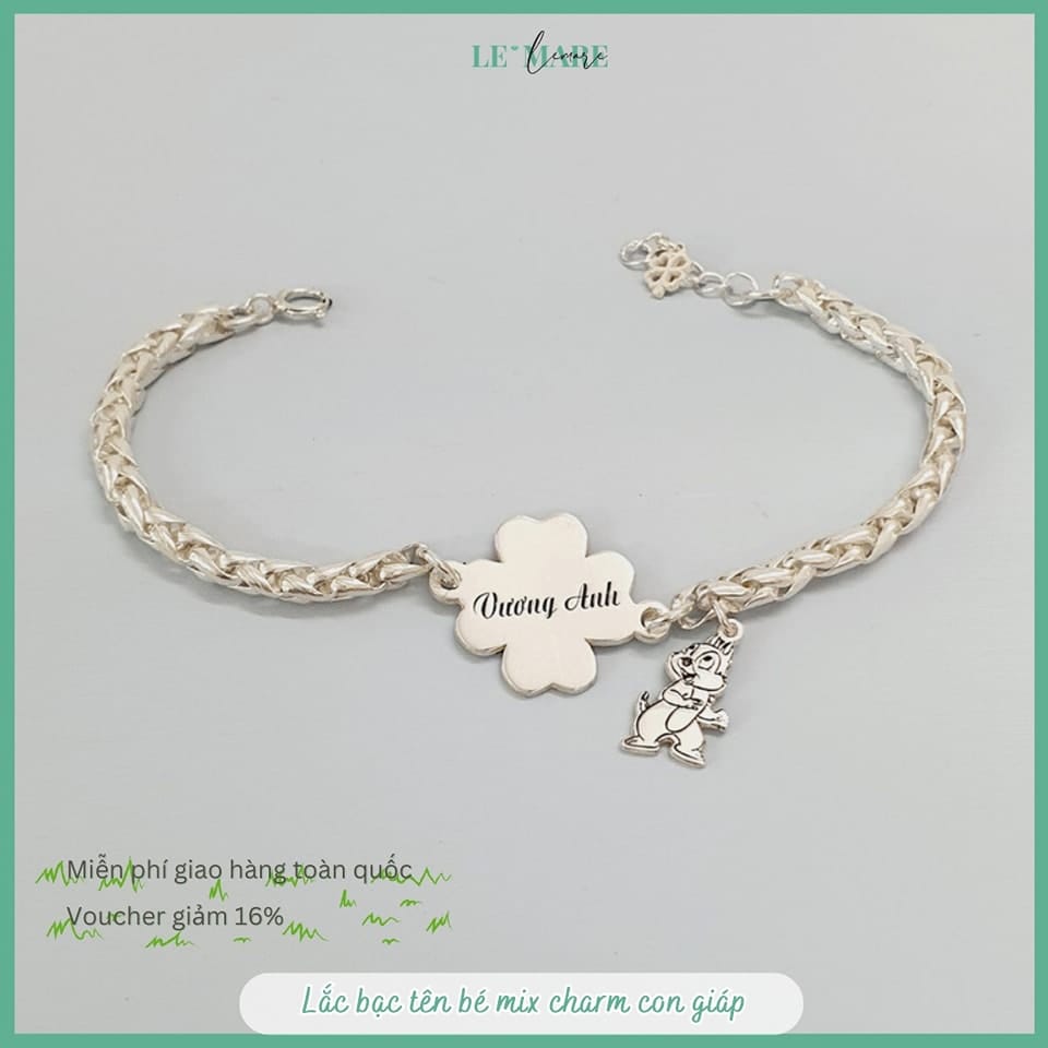 BST Lắc theo tên bé yêu, món quà lưu dấu yêu thương của cha mẹ Le'mare Jewelry LMJ