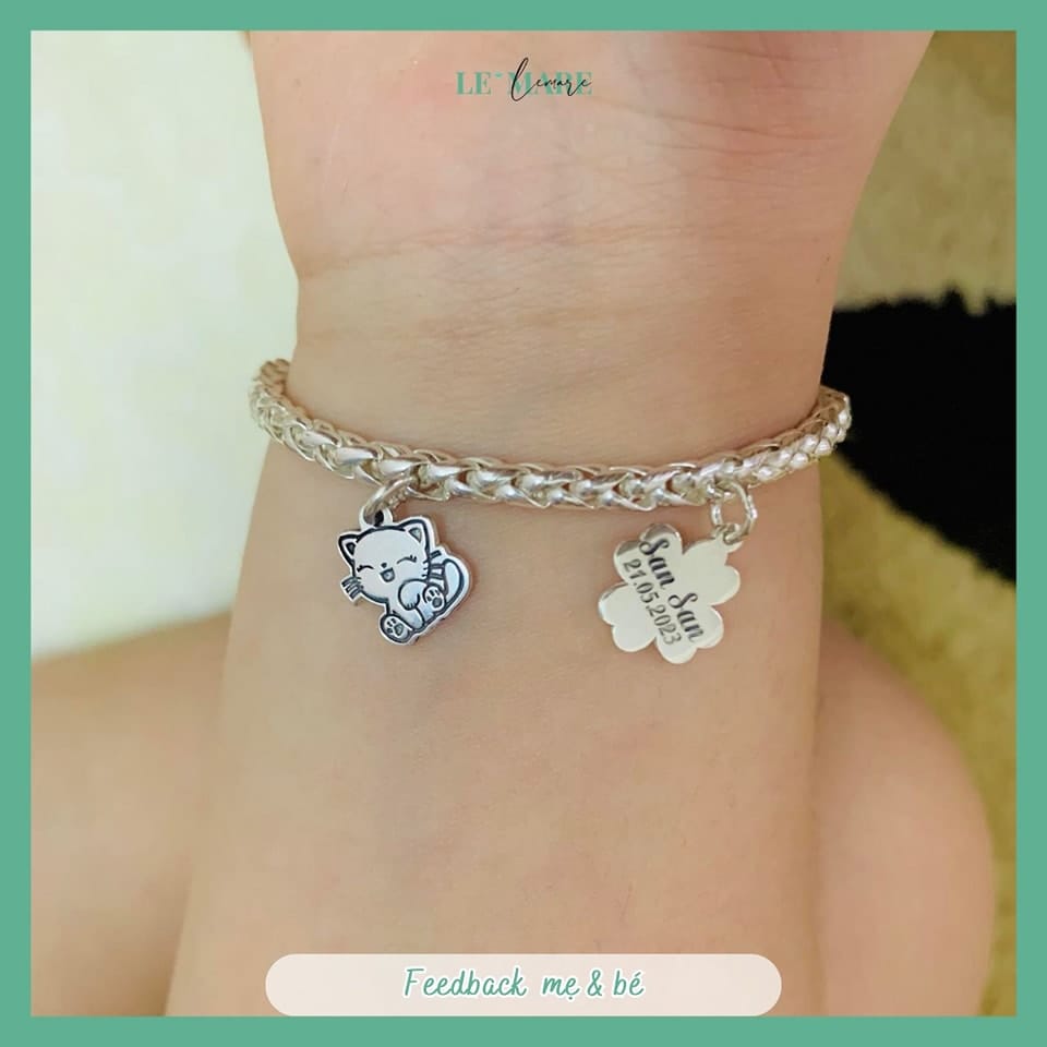 BST Lắc theo tên bé yêu, món quà lưu dấu yêu thương của cha mẹ Le'mare Jewelry LMJ