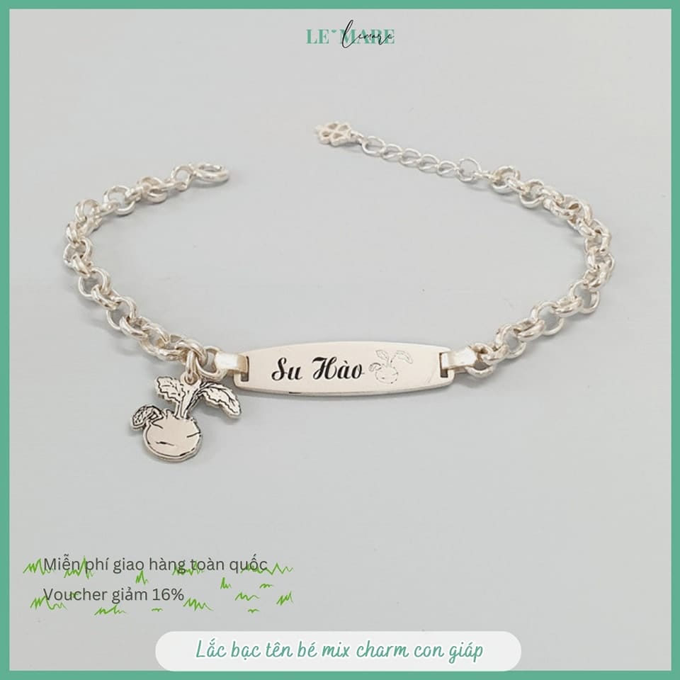 BST Lắc theo tên bé yêu, món quà lưu dấu yêu thương của cha mẹ Le'mare Jewelry LMJ