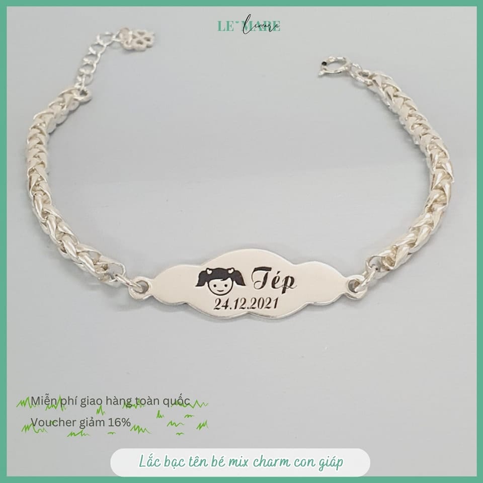 BST Lắc theo tên bé yêu, món quà lưu dấu yêu thương của cha mẹ Le'mare Jewelry LMJ