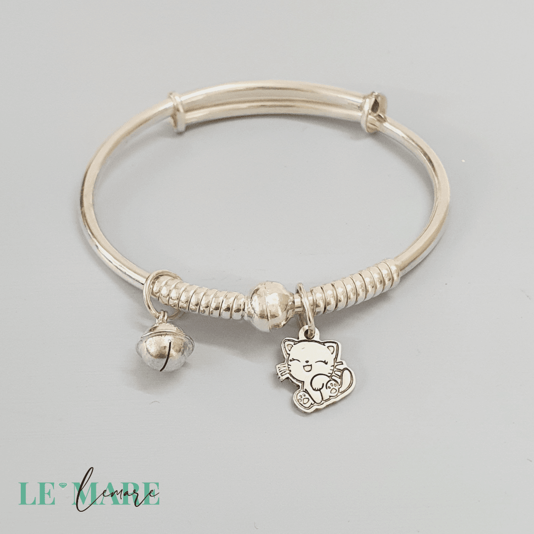 Vòng trẻ em bạc ta xoắn mix charm Le'Mare Jewelry LMJ Le'mare Jewelry LMJ