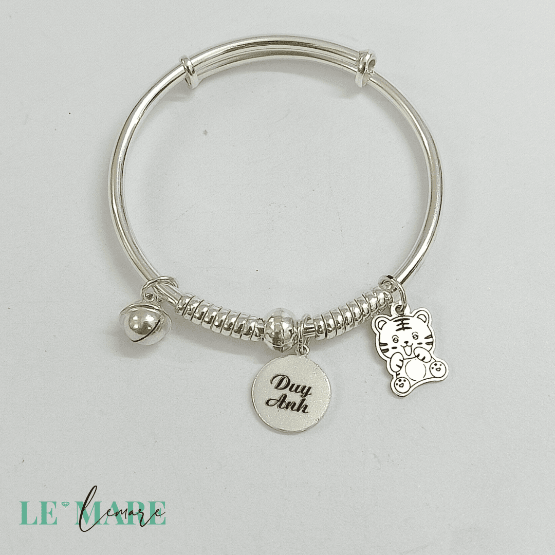 Vòng trẻ em bạc ta xoắn mix charm Le'Mare Jewelry LMJ Le'mare Jewelry LMJ
