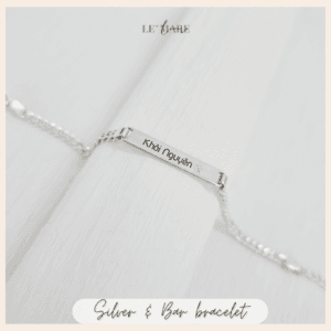 Lắc bạc khắc tên làm quà cho bé: Lắc MQ03 Le’Mare Jewelry LMJ Le'mare Jewelry LMJ