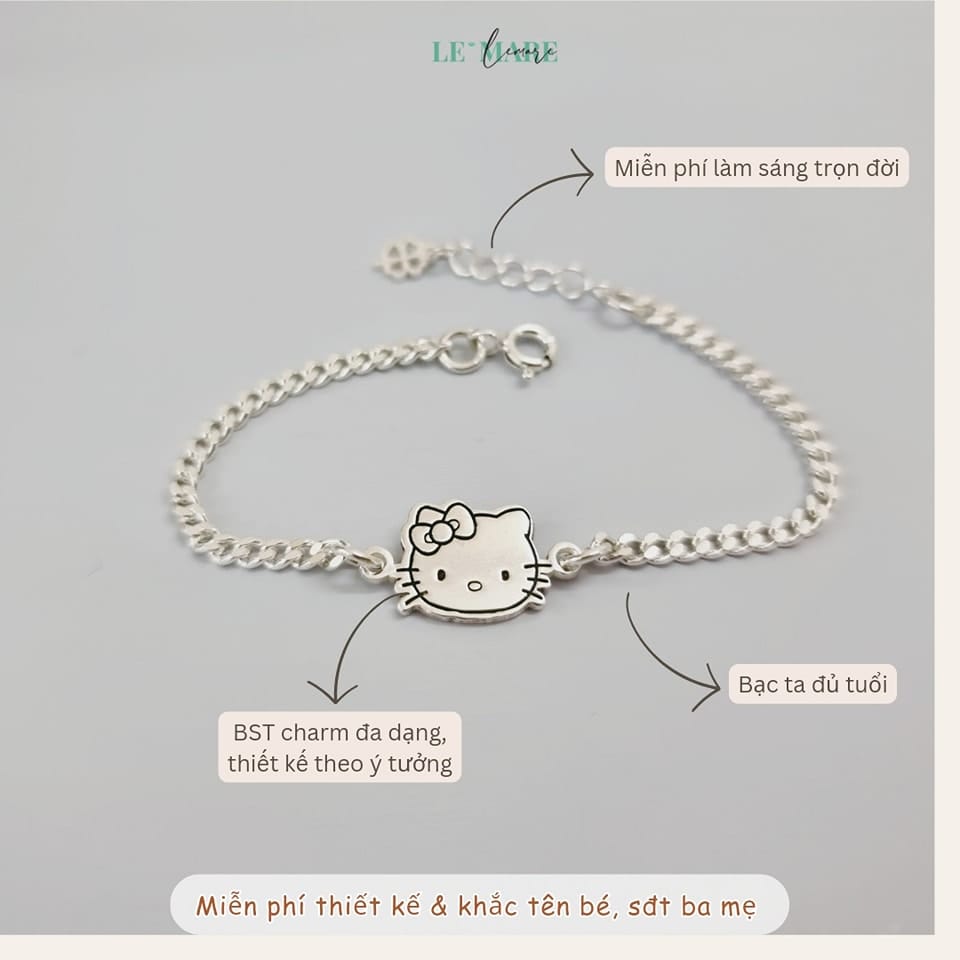 Lắc Bạc mini giảm giá 40% & freeship Le'mare Jewelry LMJ
