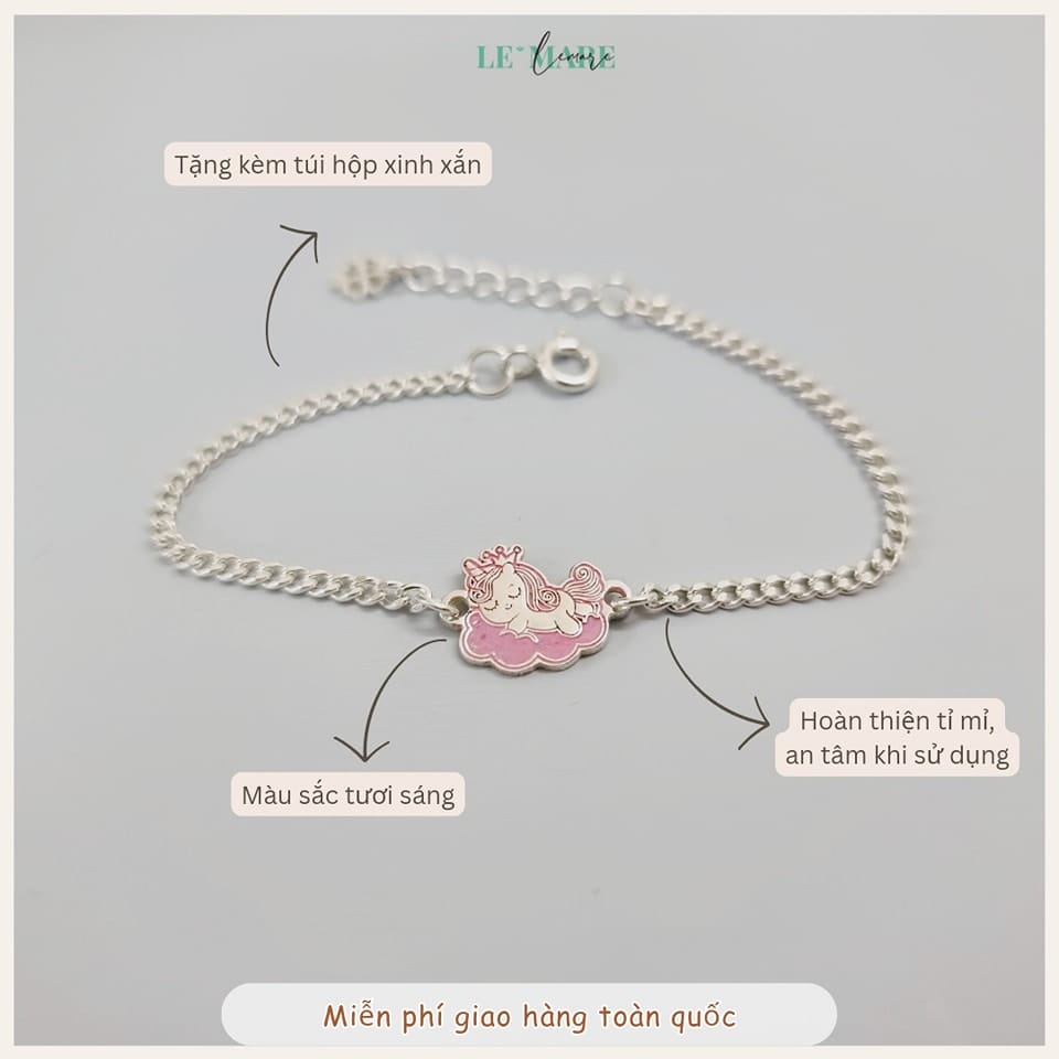 Lắc Bạc mini giảm giá 40% & freeship Le'mare Jewelry LMJ