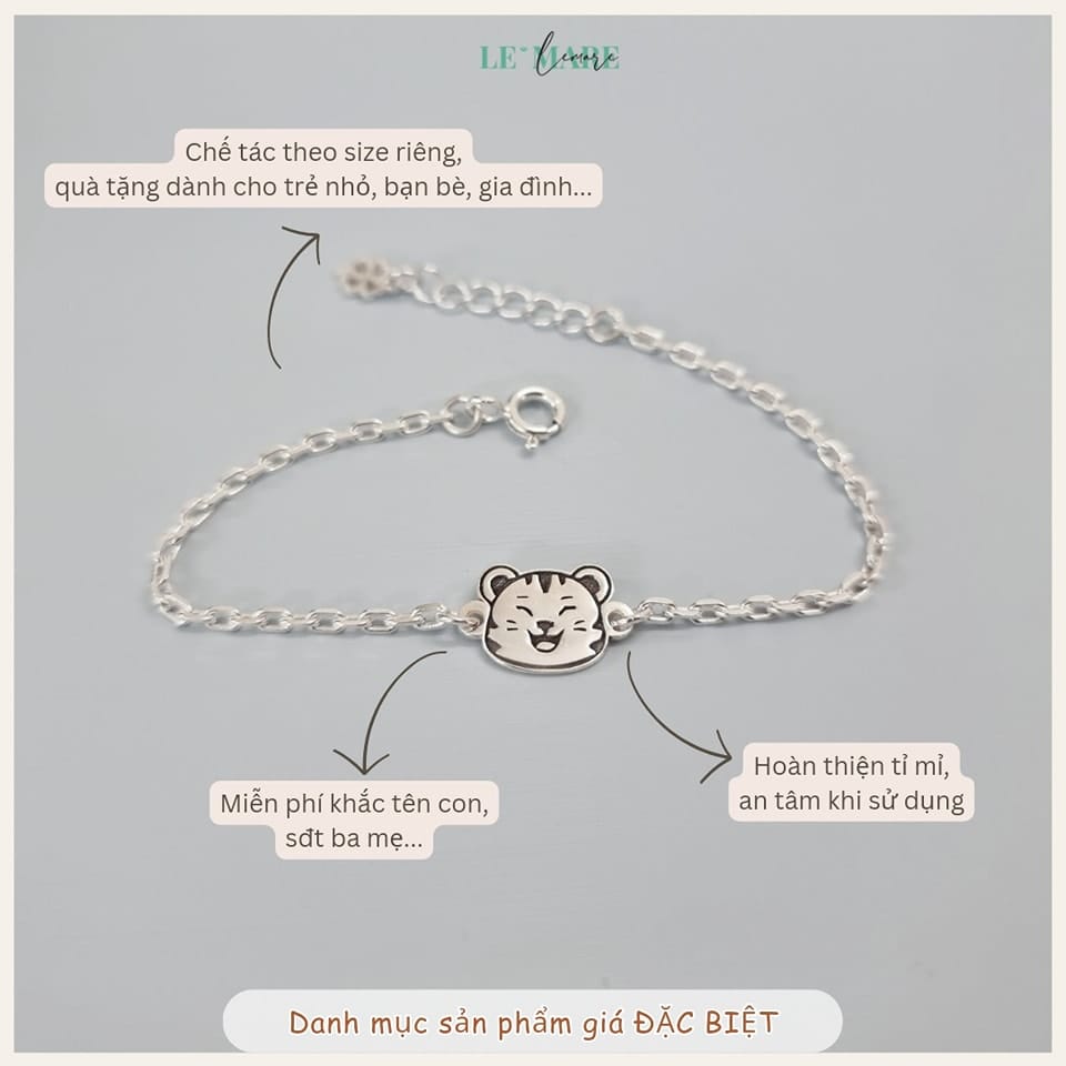 Lắc Bạc mini giảm giá 40% & freeship Le'mare Jewelry LMJ
