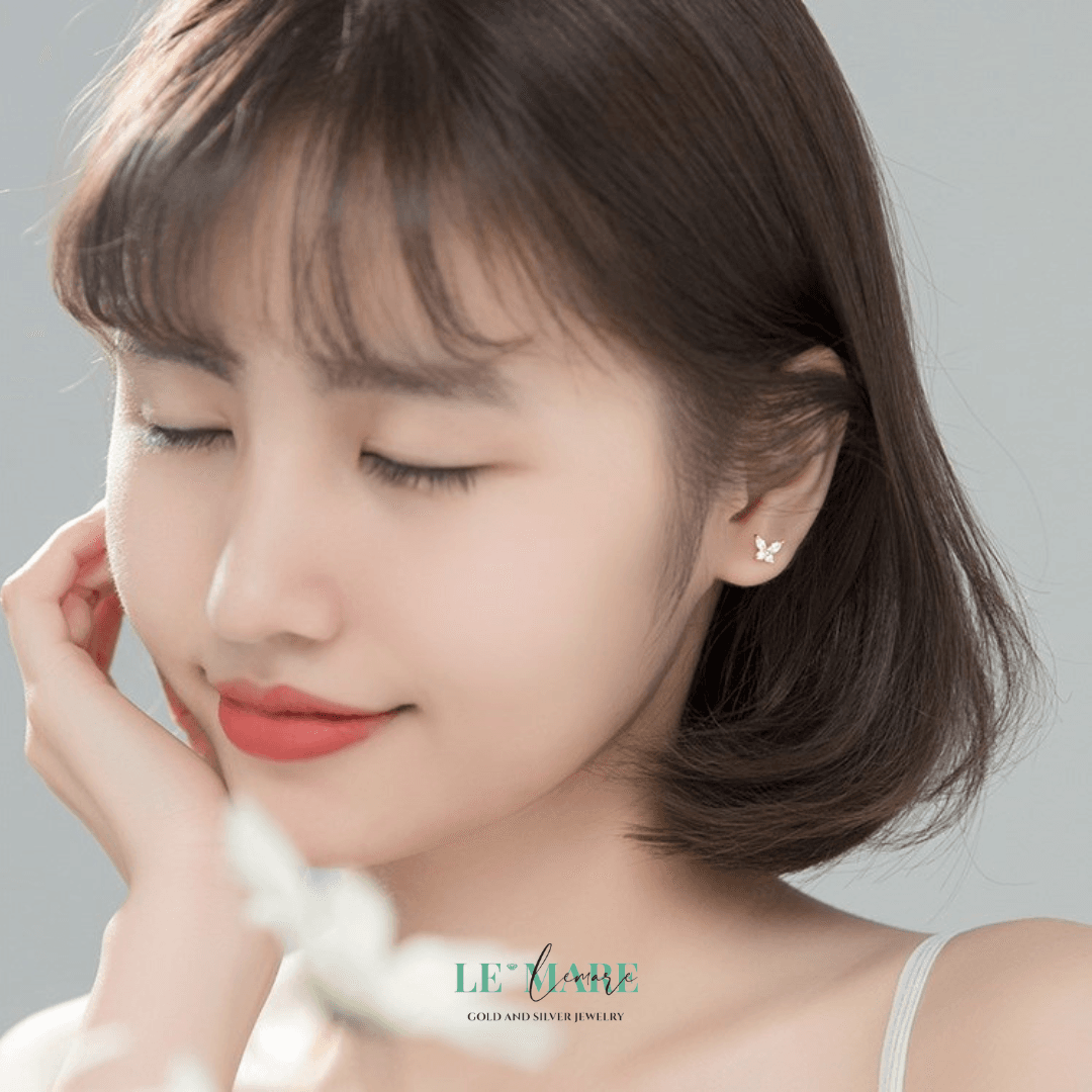 Khuyên tai bạc Le'Mare Jewelry G6460 Le'mare Jewelry LMJ