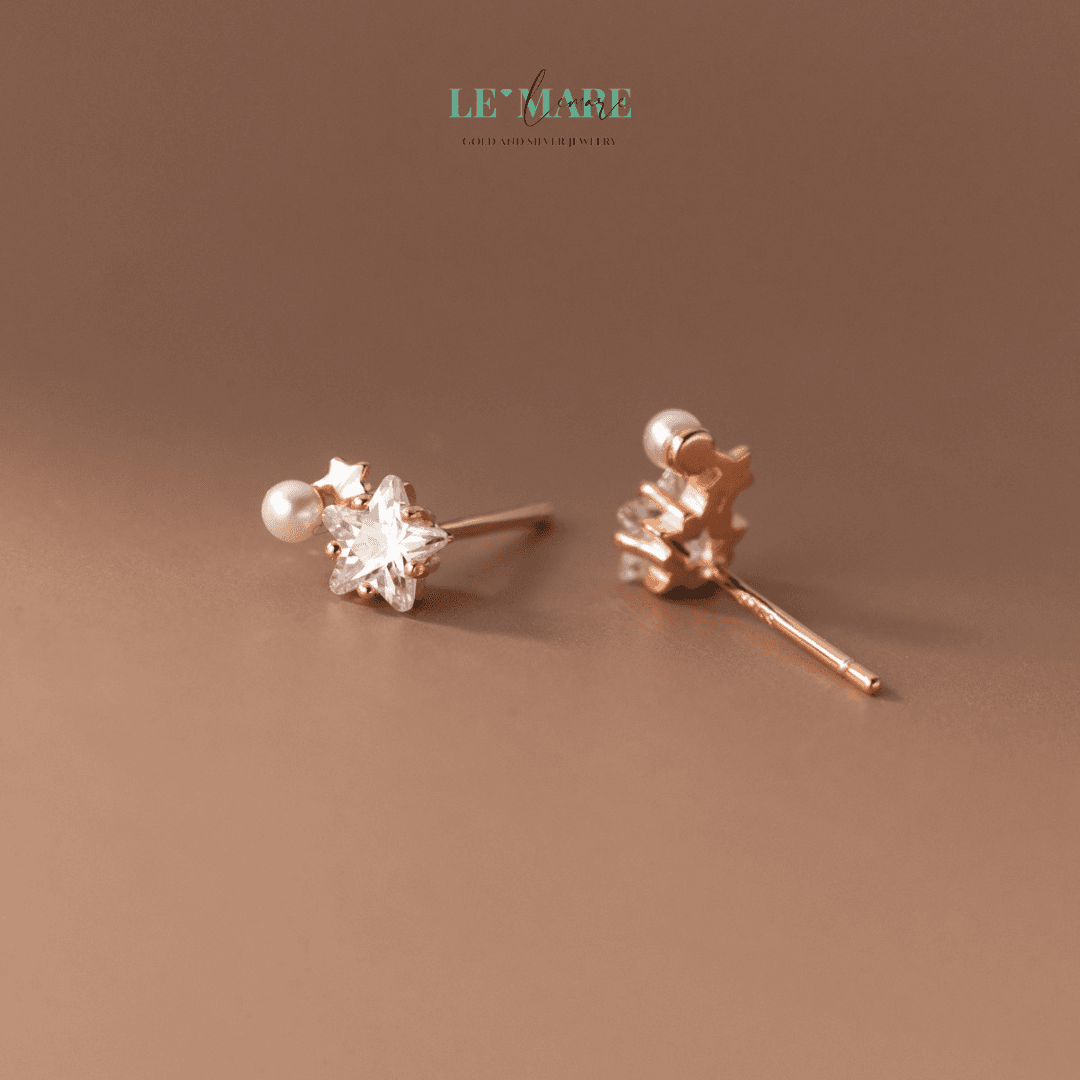 Khuyên tai bạc Le'Mare Jewelry M03345 Le'mare Jewelry LMJ