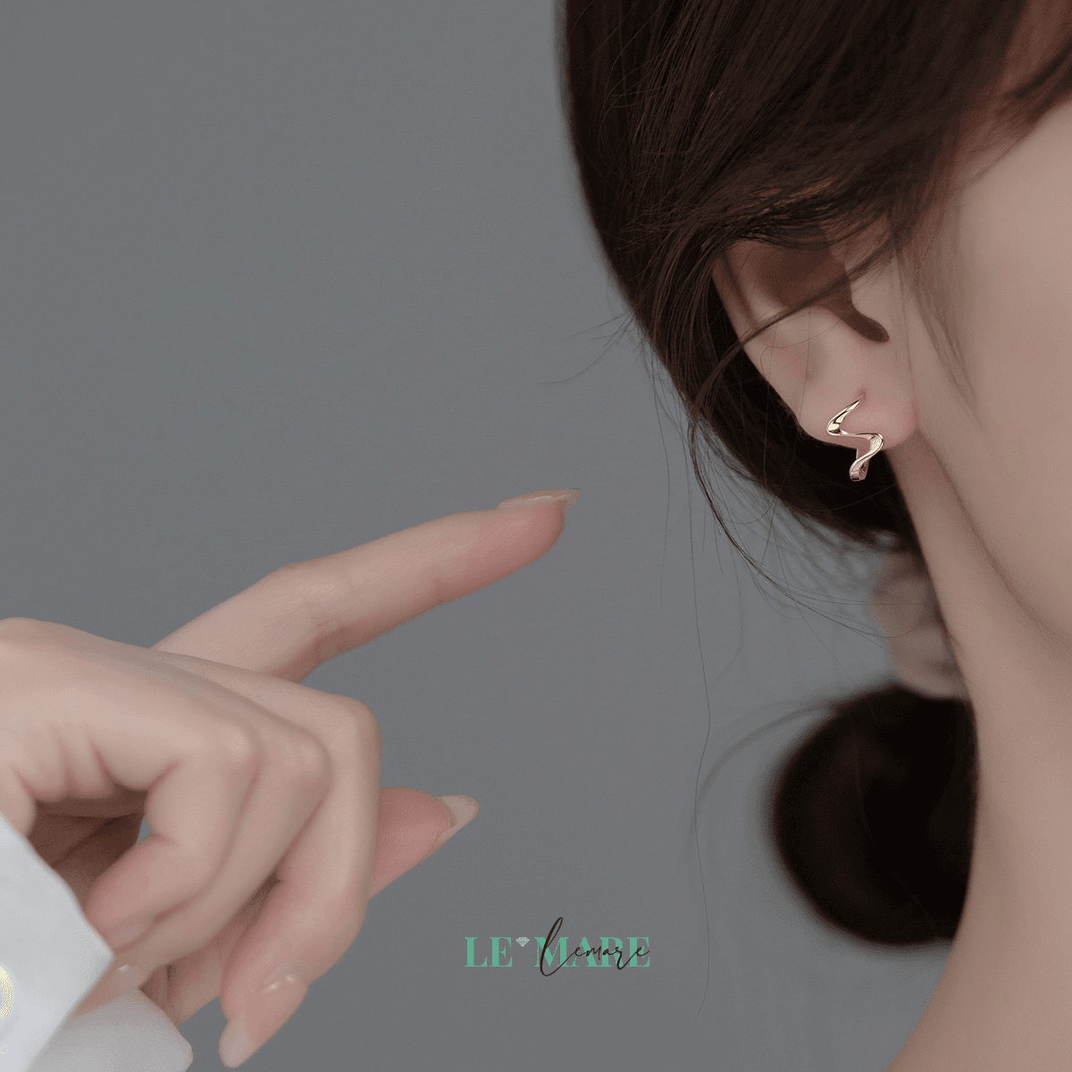 Khuyên tai bạc Le'Mare Jewelry M01273 Le'mare Jewelry LMJ