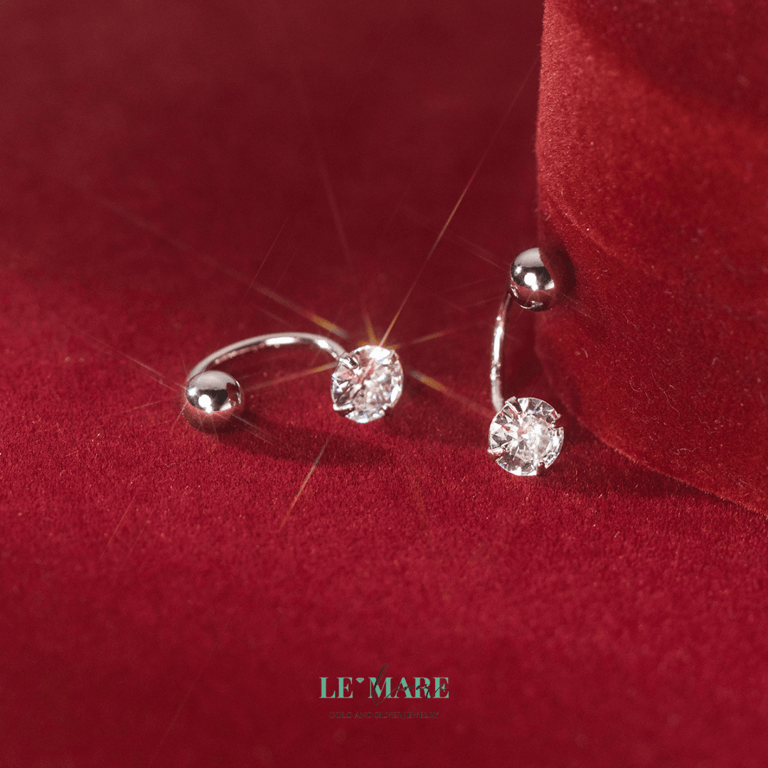 Khuyên tai bạc Le'Mare Jewelry M04062 Le'mare Jewelry LMJ