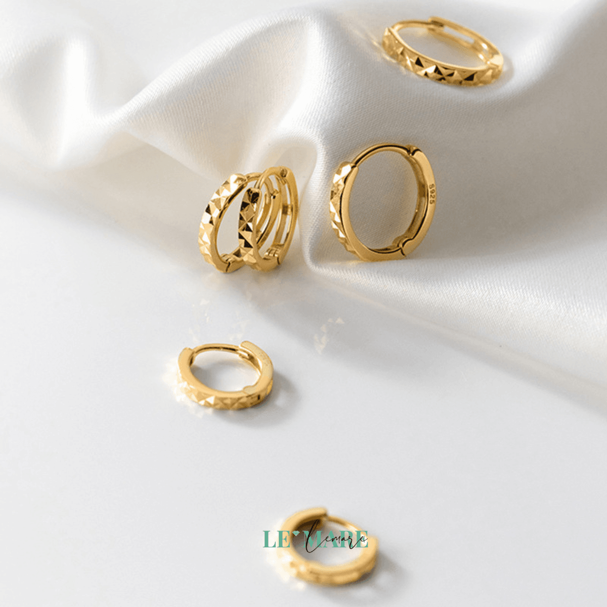 Khuyên tai bạc Le'Mare Jewelry M00393 Le'mare Jewelry LMJ