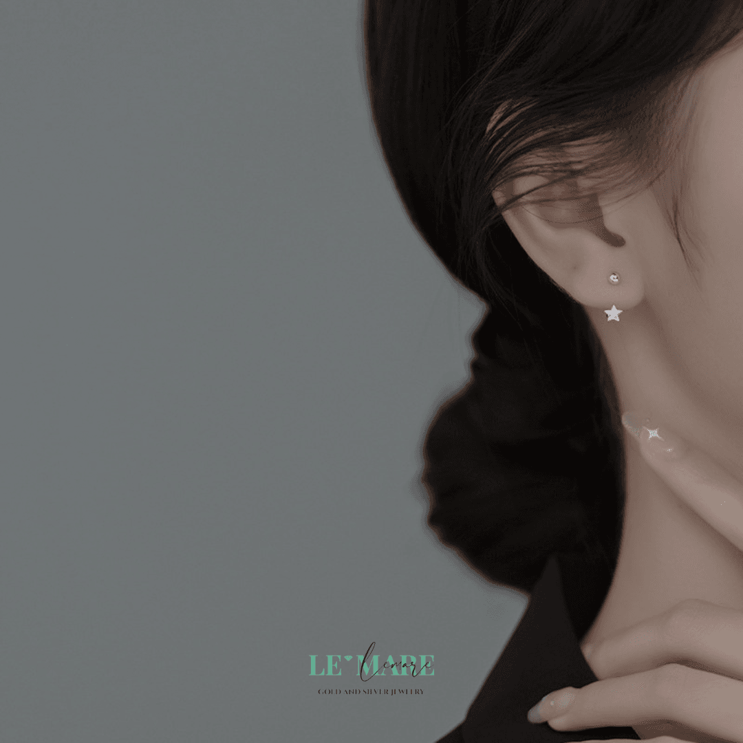 Khuyên tai bạc Le'Mare Jewelry G9427 Le'mare Jewelry LMJ