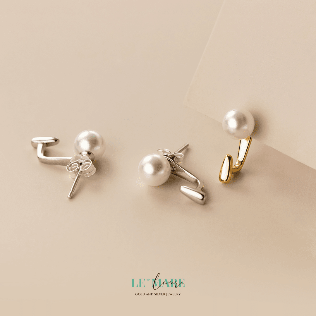 Khuyên tai bạc Le'Mare Jewelry M01343 Le'mare Jewelry LMJ
