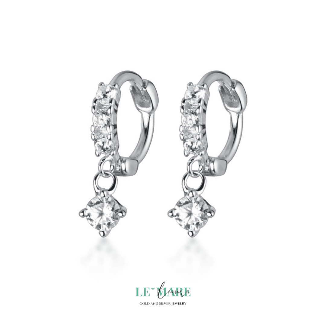 Khuyên tai bạc Le'Mare Jewelry G0733 Le'mare Jewelry LMJ