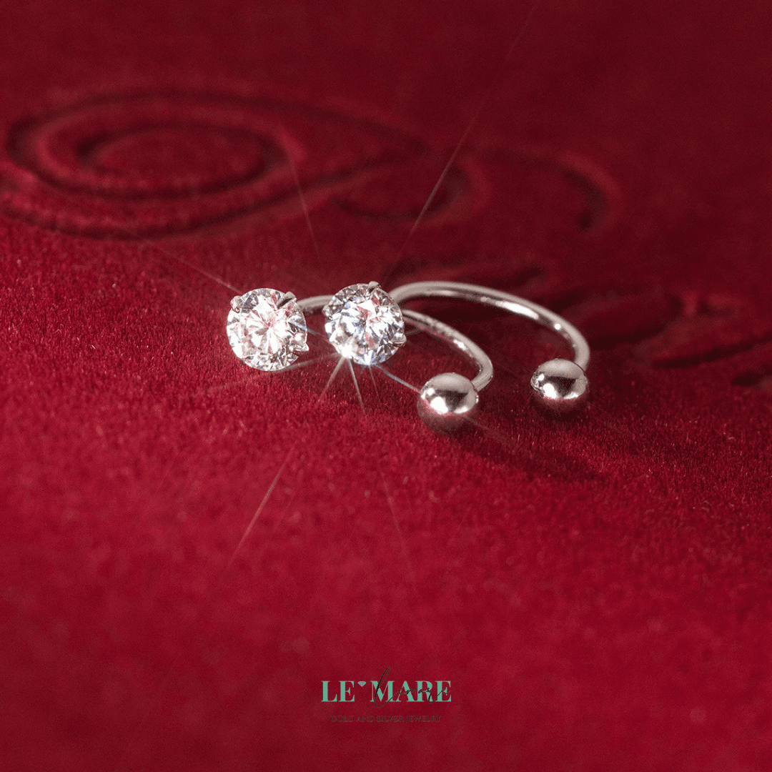 Khuyên tai bạc Le'Mare Jewelry M04062 Le'mare Jewelry LMJ