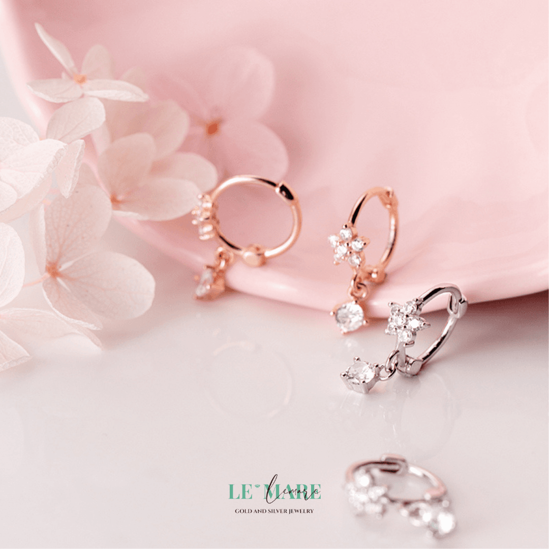 Khuyên tai bạc Le'Mare Jewelry G2312 Le'mare Jewelry LMJ