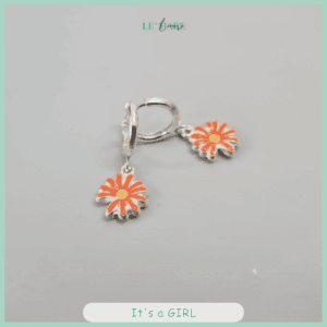 Khuyên tai bạc ta mặt hoa cúc chi quà tặng đáng yêu cho bé gái Le’Mare Jewelry Le'mare Jewelry LMJ