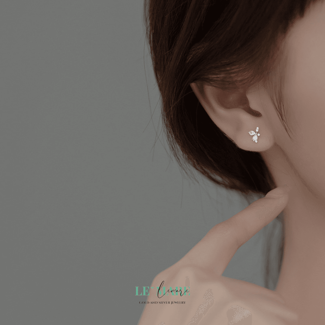 Khuyên tai bạc Le'Mare Jewelry M00506 Le'mare Jewelry LMJ