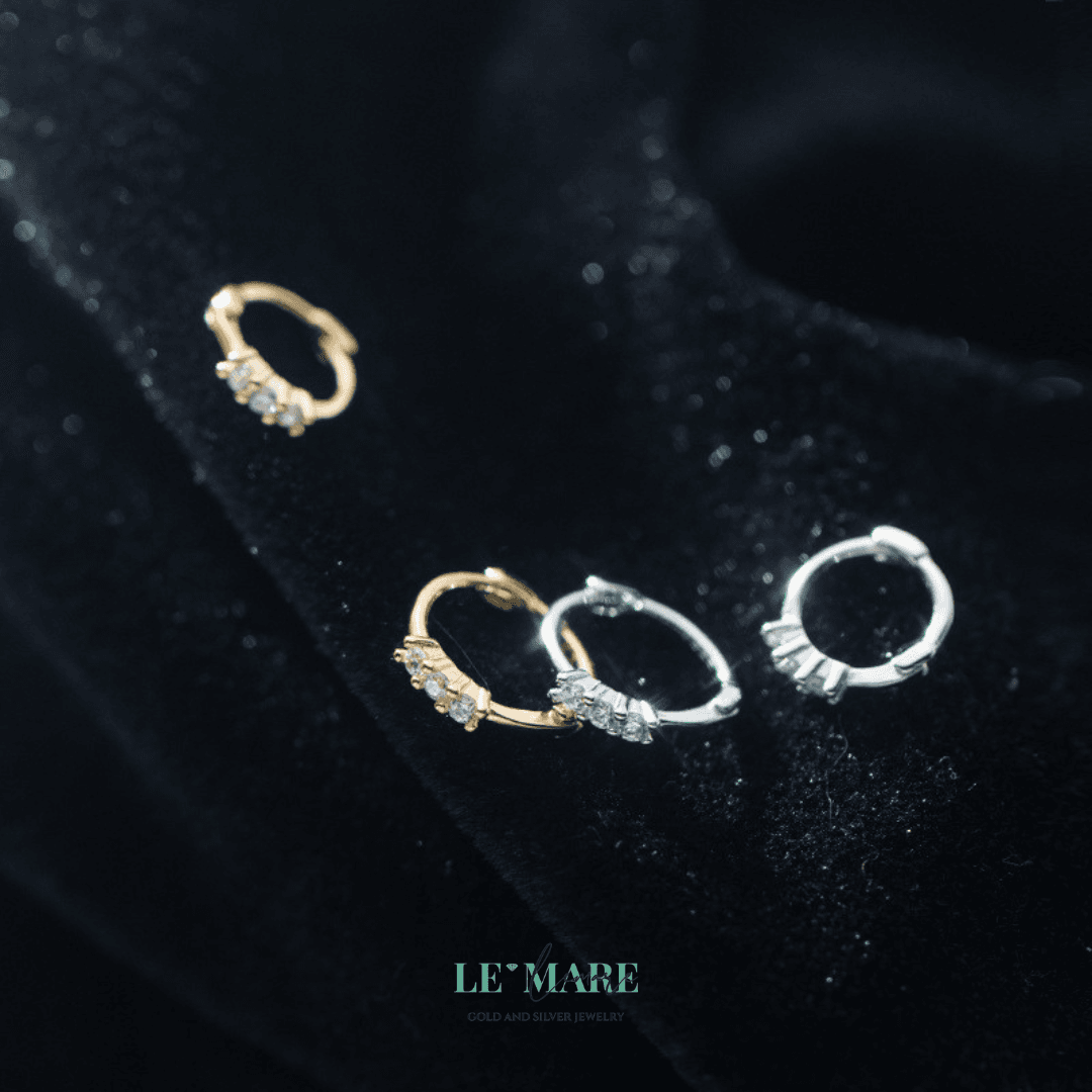 Khuyên tai bạc Le'Mare Jewelry G9046 Le'mare Jewelry LMJ