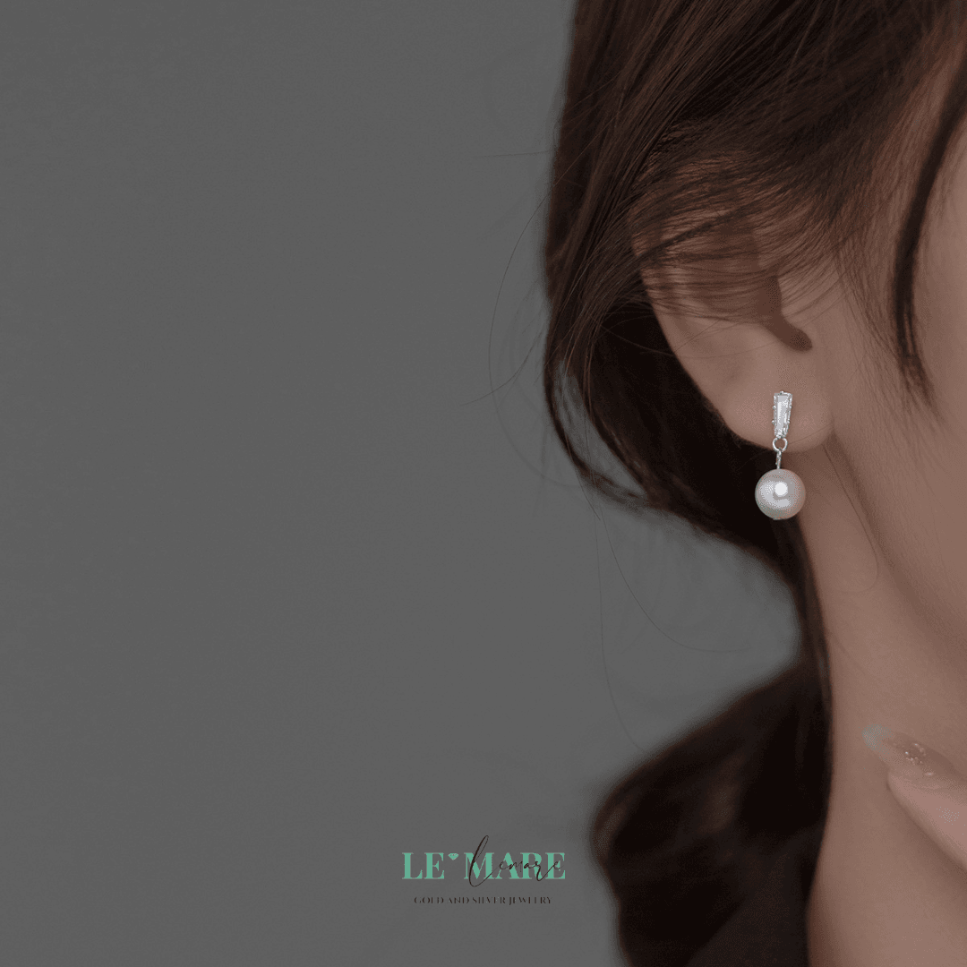 Khuyên tai bạc Le'Mare Jewelry M02462 Le'mare Jewelry LMJ