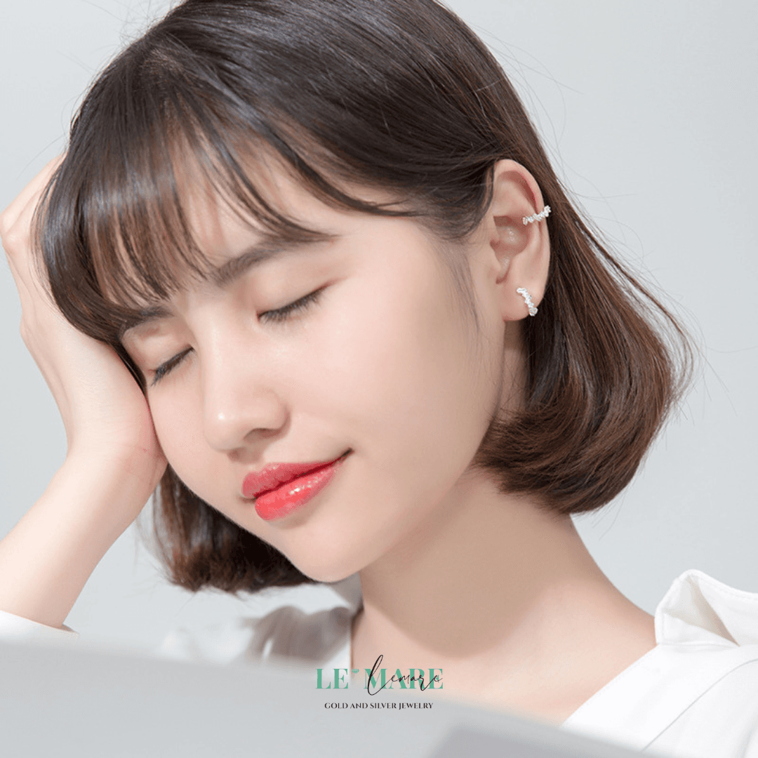 Khuyên tai bạc Le'Mare Jewelry G5419 Le'mare Jewelry LMJ