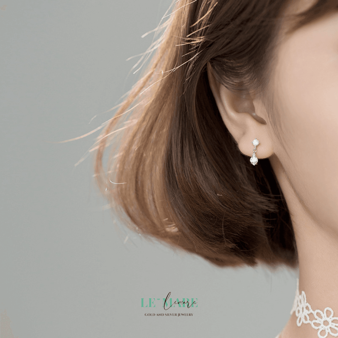 Khuyên tai bạc Le'Mare Jewelry G7118 Le'mare Jewelry LMJ