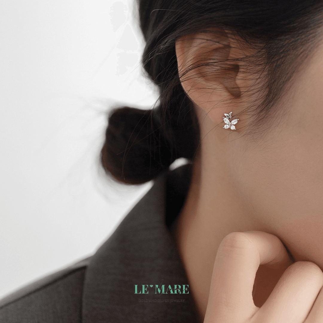 Khuyên tai bạc Le'Mare Jewelry M04404 Le'mare Jewelry LMJ