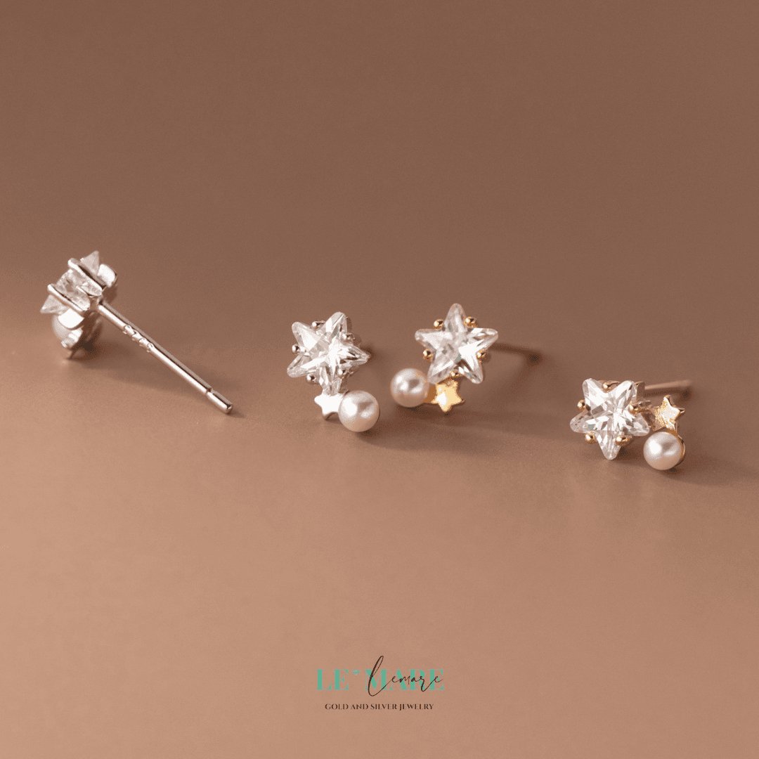 Khuyên tai bạc Le'Mare Jewelry M03345 Le'mare Jewelry LMJ