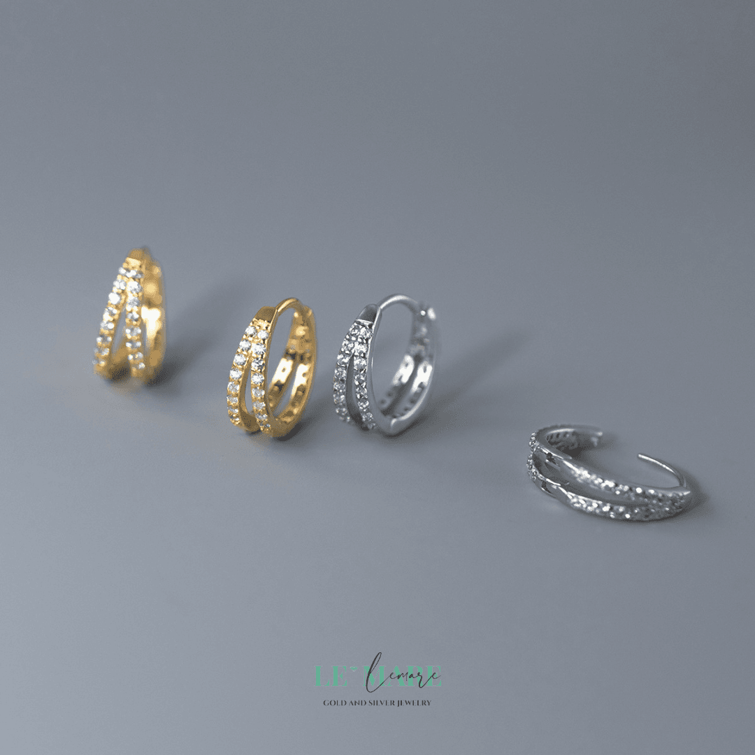 Khuyên tai bạc Le'Mare Jewelry M02243 Le'mare Jewelry LMJ