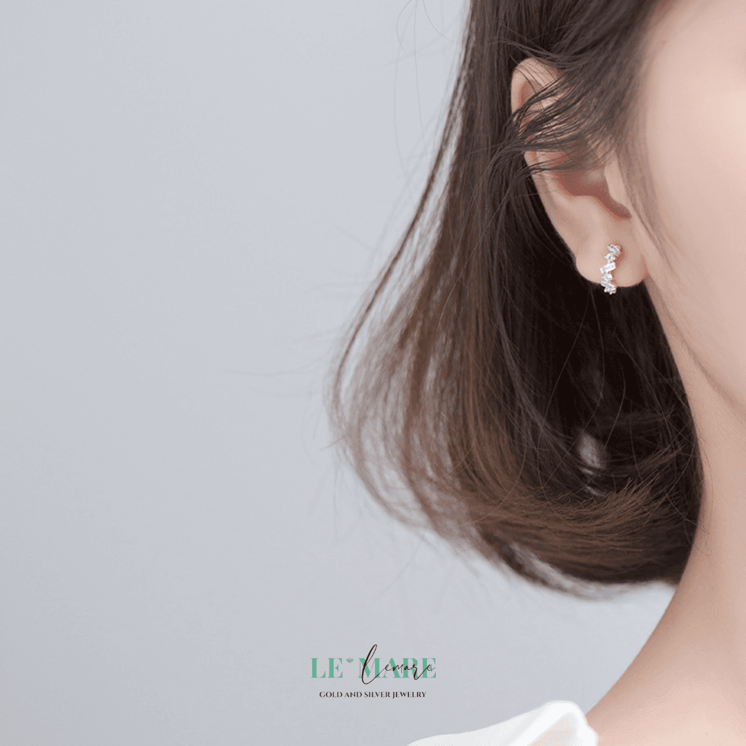 Khuyên tai bạc Le'Mare Jewelry G5419 Le'mare Jewelry LMJ