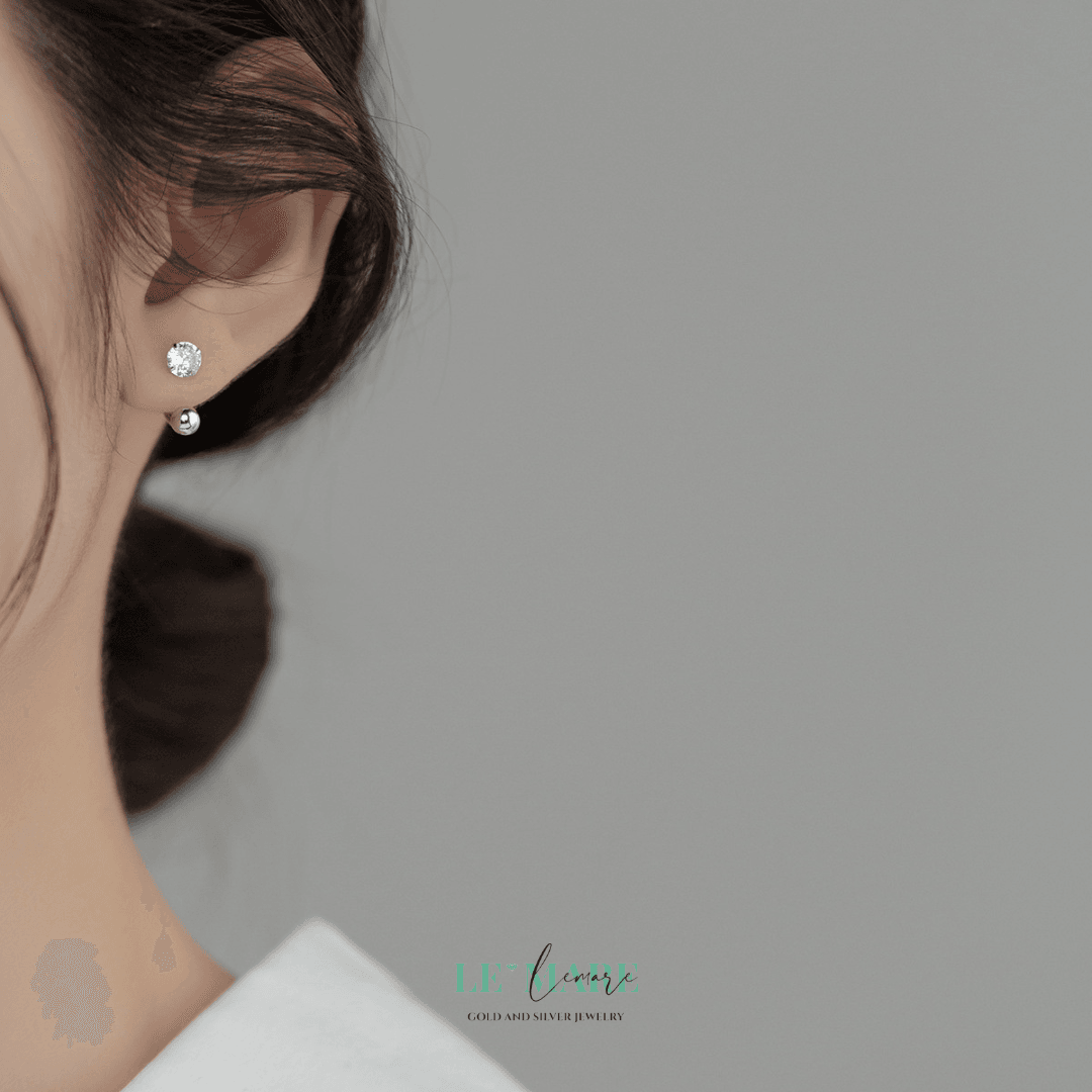 Khuyên tai bạc Le'Mare Jewelry M04062 Le'mare Jewelry LMJ