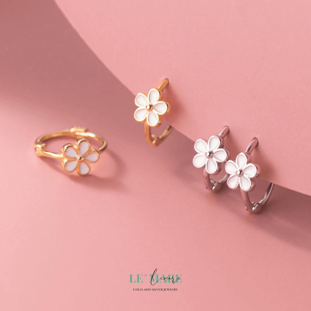 Khuyên tai bạc Le'Mare Jewelry M03547 Le'mare Jewelry LMJ