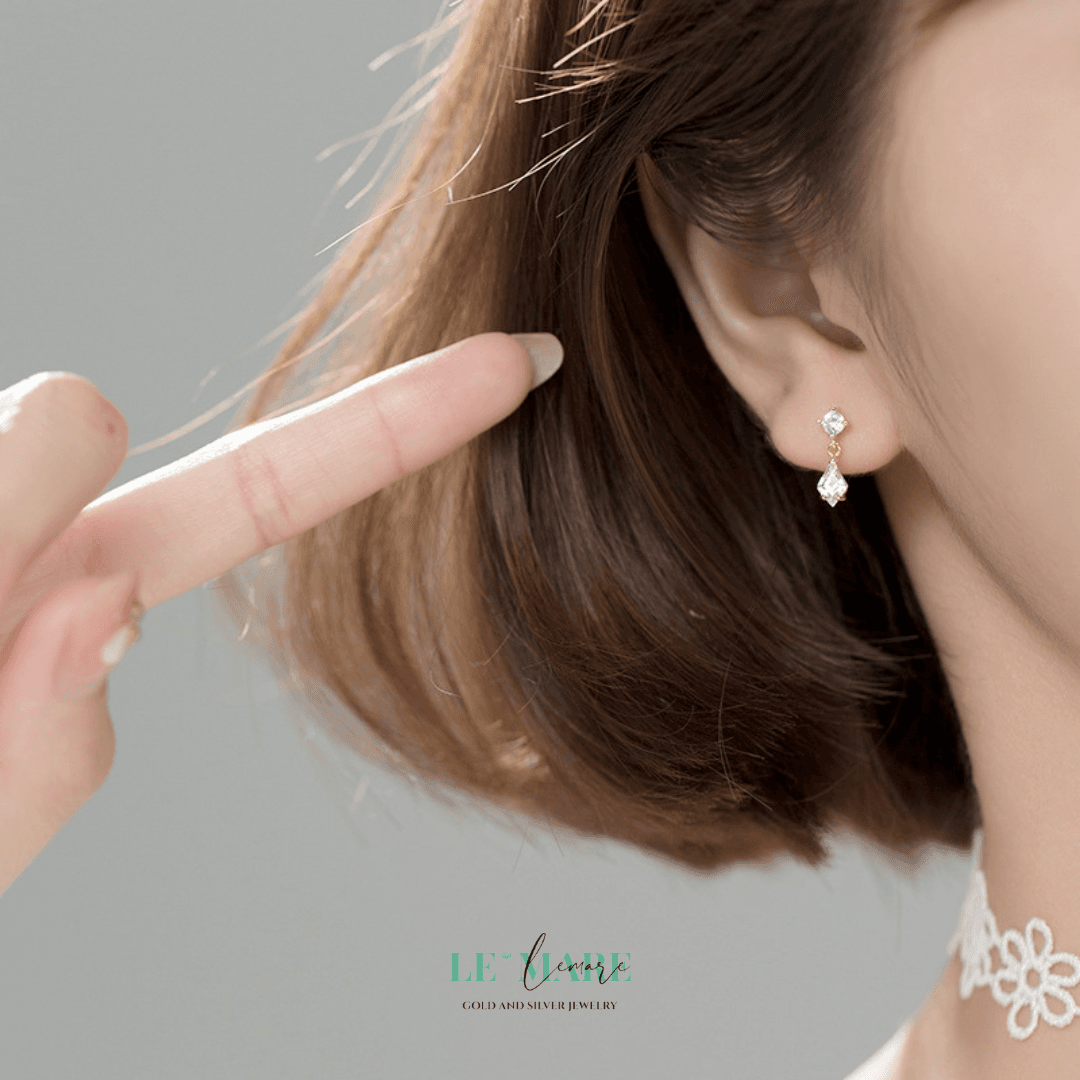 Khuyên tai bạc Le'Mare Jewelry G7118 Le'mare Jewelry LMJ
