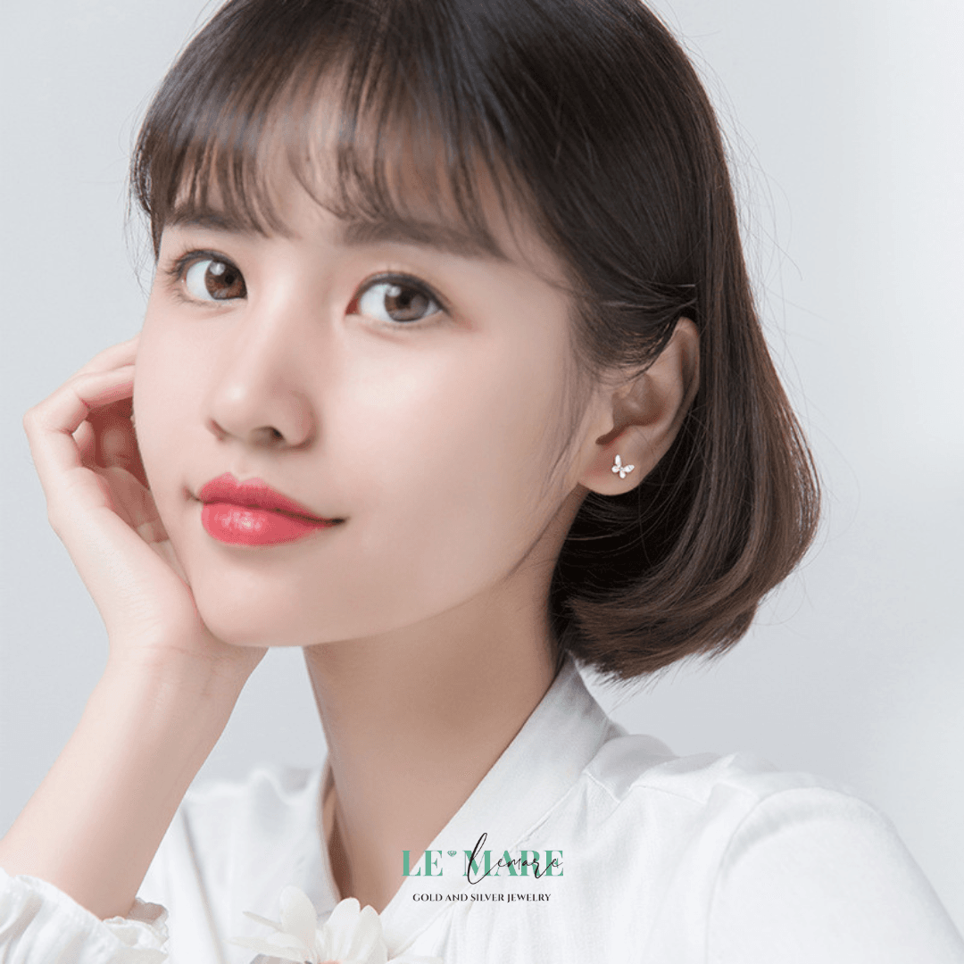 Khuyên tai bạc Le'Mare Jewelry G4956 Le'mare Jewelry LMJ