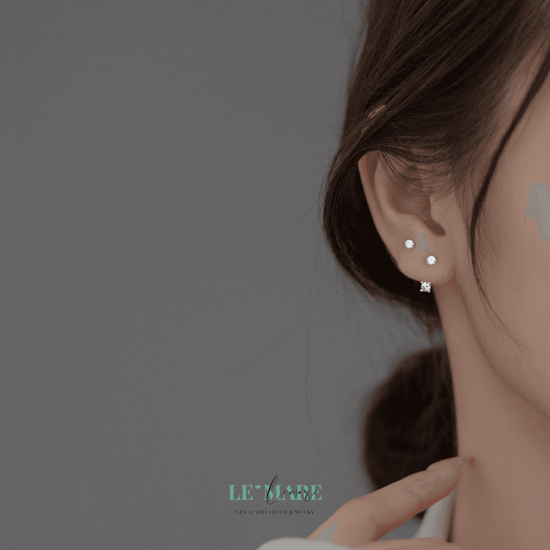 Khuyên tai bạc Le'Mare Jewelry M02729 Le'mare Jewelry LMJ