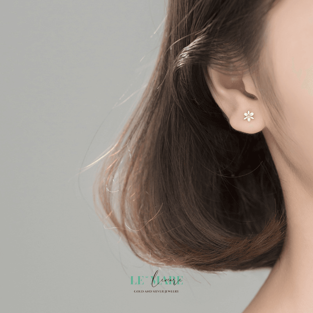 Khuyên tai bạc Le'Mare Jewelry G6378 Le'mare Jewelry LMJ