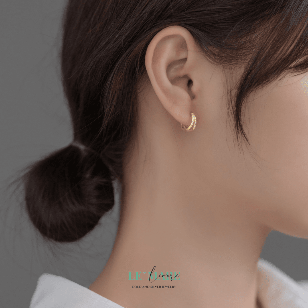 Khuyên tai bạc Le'Mare Jewelry M02243 Le'mare Jewelry LMJ
