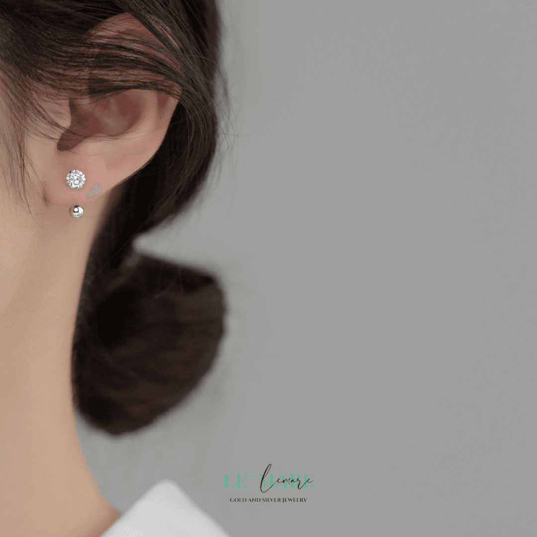 Khuyên tai bạc Le'Mare Jewelry M04062 Le'mare Jewelry LMJ
