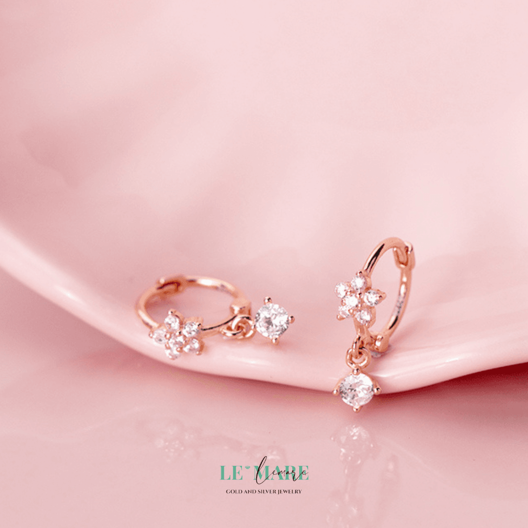 Khuyên tai bạc Le'Mare Jewelry G2312 Le'mare Jewelry LMJ