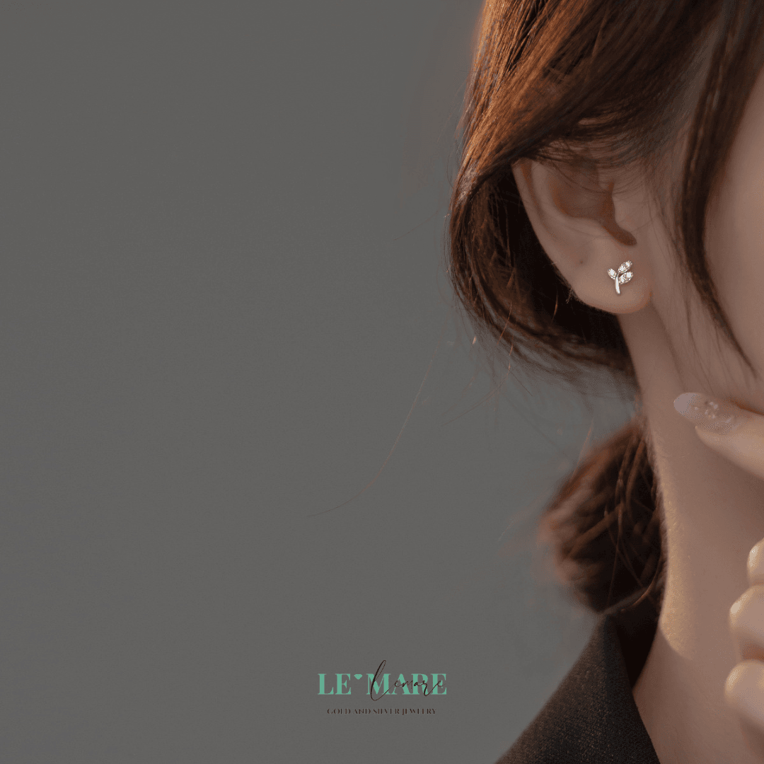 Khuyên tai bạc Le'Mare Jewelry M02329 Le'mare Jewelry LMJ