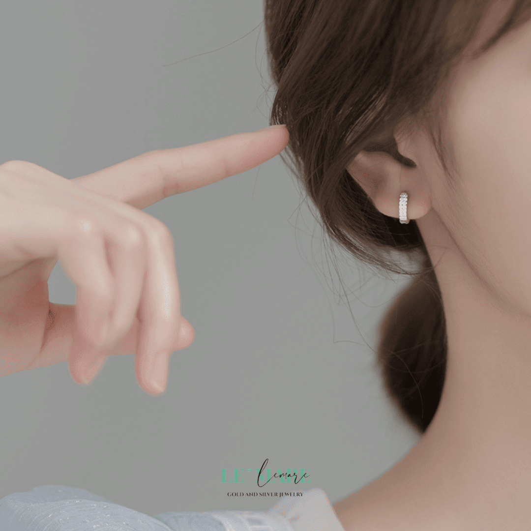 Khuyên tai bạc Le'Mare Jewelry G8951 Le'mare Jewelry LMJ